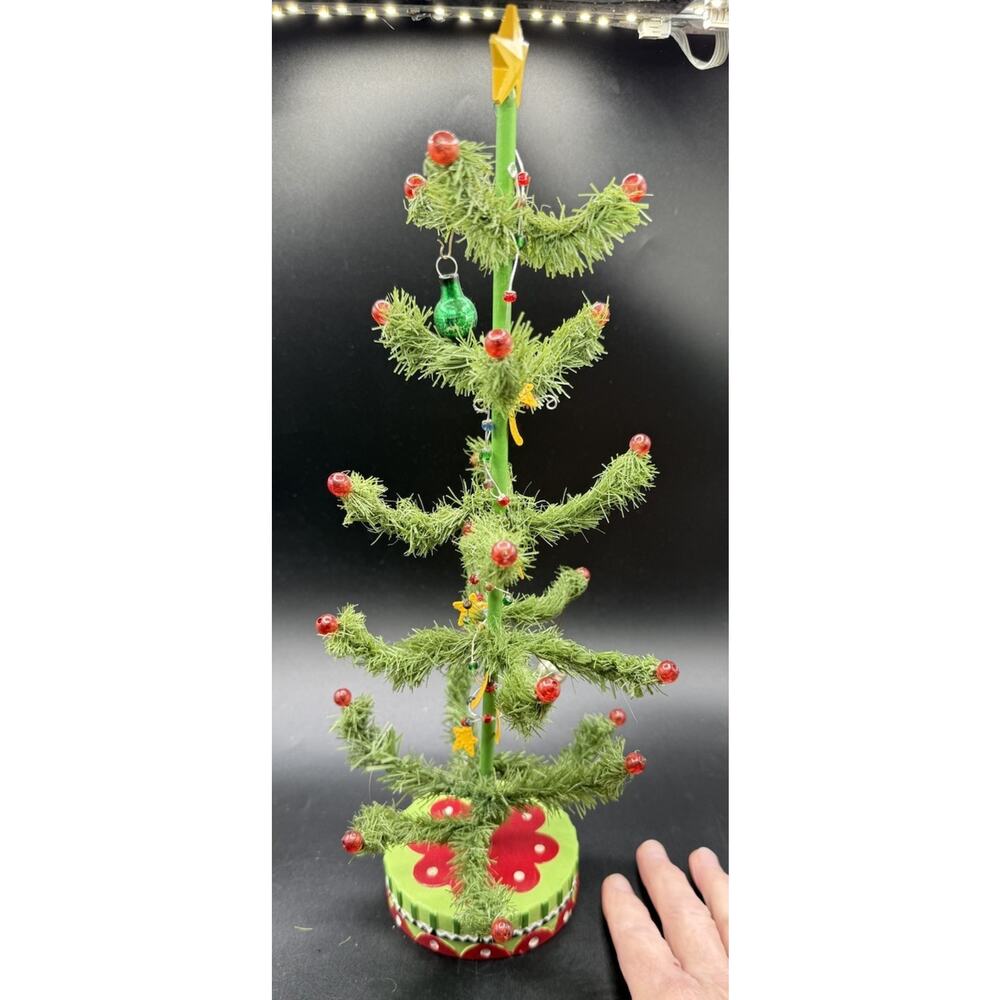 Dept 56 Krinkles Goose Feather Style Mini Ornament Display Tree Cute! 13” Tall